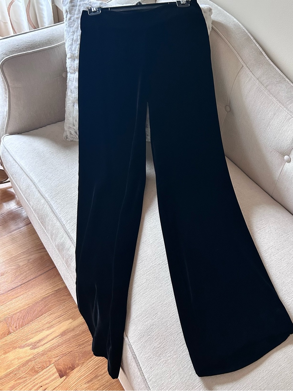 The Limited Black Wide-Leg Velvet Pants